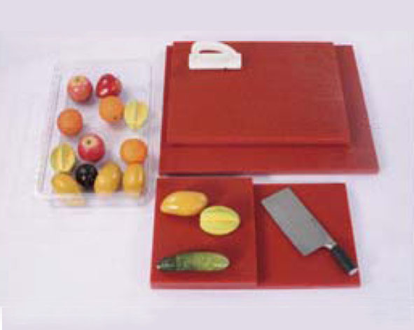 耐用的切配用品砧板红色塑料菜板535&times;425&times;25毫米