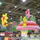 商城气球造型艺术品 商场批发市场气球装饰、购物广场气球布置