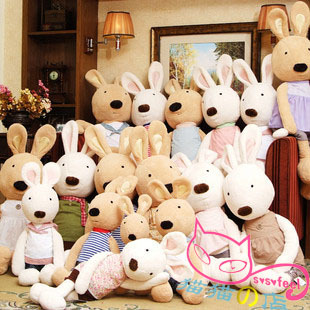 全套正版砂糖兔公仔 毛绒玩具兔子布娃娃 女生创意可爱情人节礼物