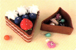 19包邮手工DIY置物盒不织布蛋糕材料包巧克力奶油Z02【免裁剪】