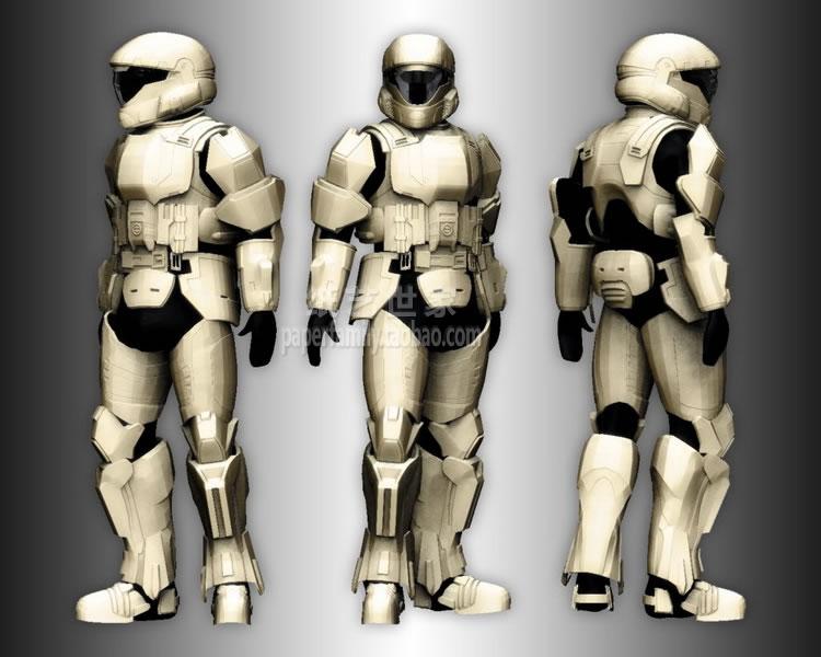 光环3 地狱伞兵 休斯 全身盔甲 1:1 可穿戴 cosplay服装 3D纸模型