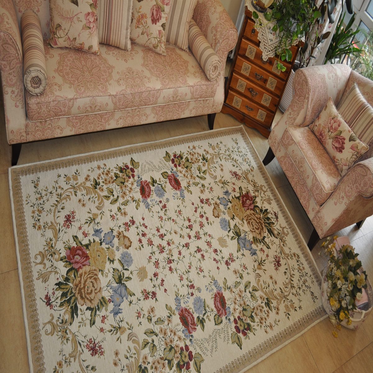 棉丝客厅茶几地毯地中海阳光830田园风格1.6×2.3米