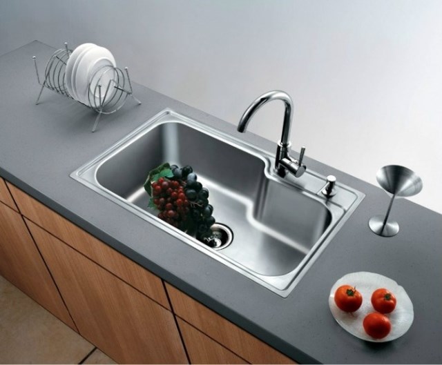 厨房用加厚加深不锈钢 拉丝 珍珠砂 大单水槽 水池 厨房 洗菜盆