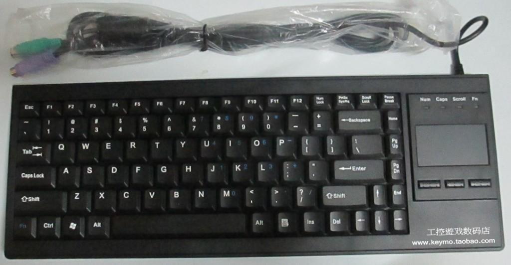 包邮原装正品爱旺天蝎P6工控工业级1U有线集成触摸板键盘PS/2 USB