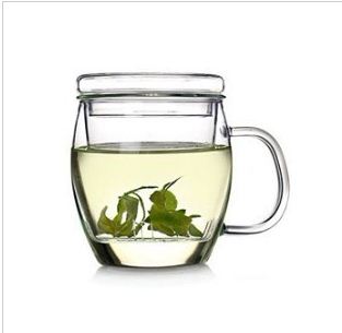 耐热透明玻璃泡茶杯办公水杯过滤玻璃花茶杯带盖茶水分离创意茶杯