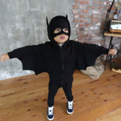韩国童装2015正品春夏蝙蝠侠儿童时尚运动装套装男女童造型套装