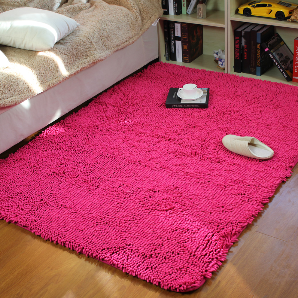 超纤雪尼尔地毯卧室客厅茶几榻榻米满铺可爱婚房楼梯垫 可定制