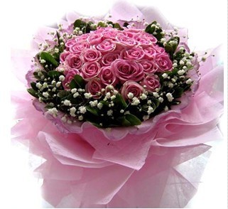 玫瑰花33朵粉玫瑰花束鲜花速递深圳福田花店 生日送花全城爱人