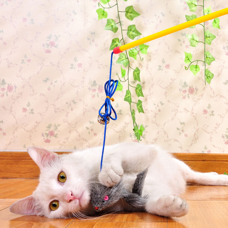 猫咪互动玩具 宠物玩具猫玩具 发声玩具 老鼠逗猫棒逗猫杆 猫用品