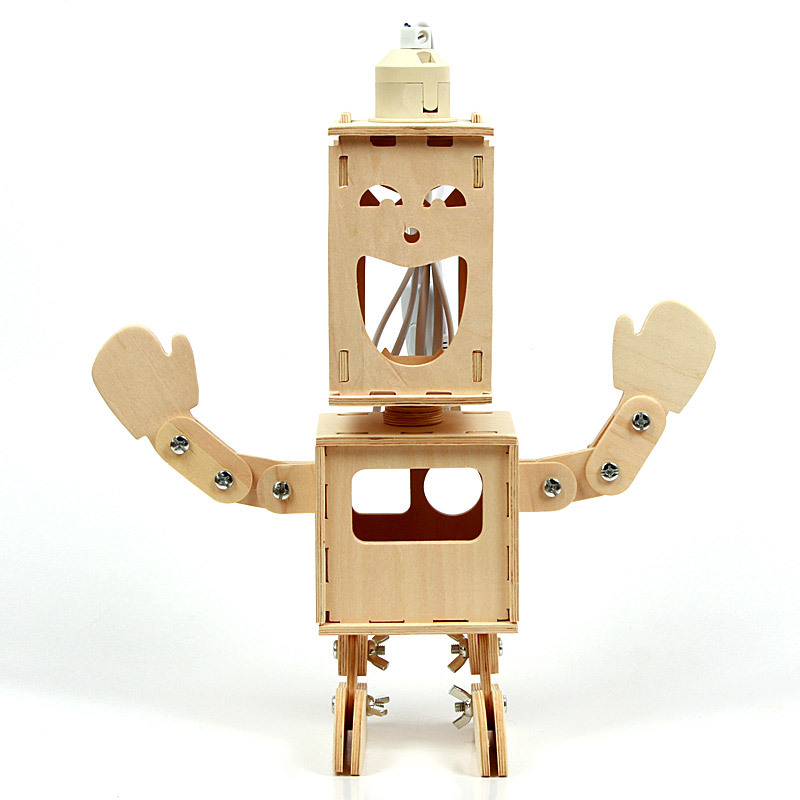 GeekCook个性DIY双面小子机器人台灯（可调光）拼装创意