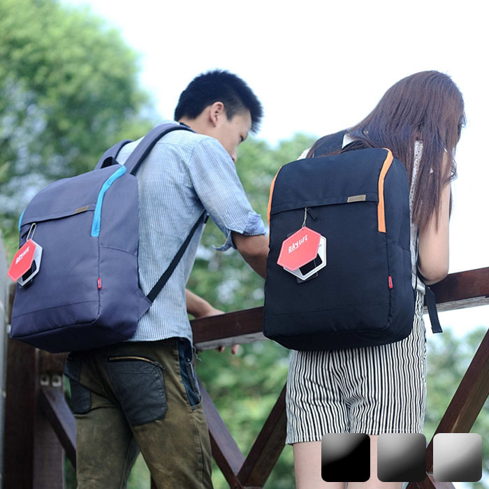 韩国新潮男女背包情侣双肩包学生书包电脑背包简约纯色休闲帆布包