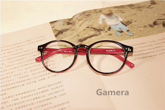 Gamera韩国进口Glasses全框眼镜框超轻小圆框可爱眼镜女可配镜片