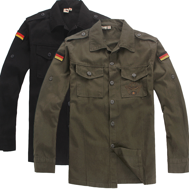 自由骑士户外德军款式两穿型长袖衬衫 长袖衬衣男士衬衫2018