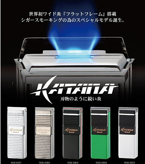 现货日本代购WINDMILL KATANA风车新款刀刃防风刃型火焰5色打火机