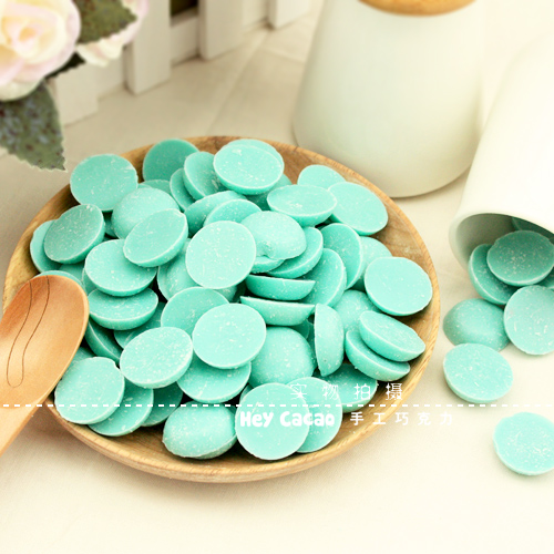 蓝色蓝莓味100克纯可可脂韩国DIY手工巧克力甜食 送女朋友创意礼