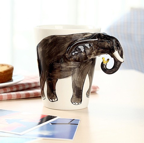 3D立体手绘杯 创意马克杯子 个性咖啡杯奶茶杯 大容量陶瓷水杯