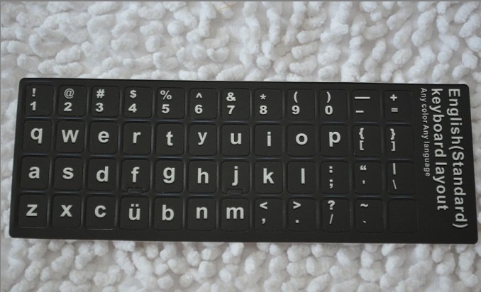 英语键盘贴膜 英语键盘贴纸 英文键盘贴 笔记本键盘贴 磨砂荧光