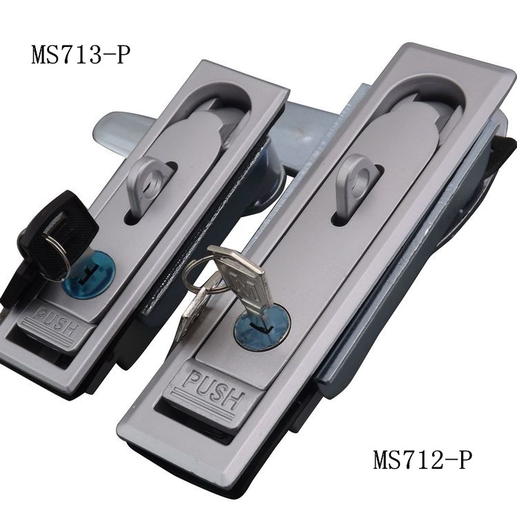 电柜锁具 MS713-P平面锁 户外防水平面锁 MS712-P 电箱锁带锁眼孔