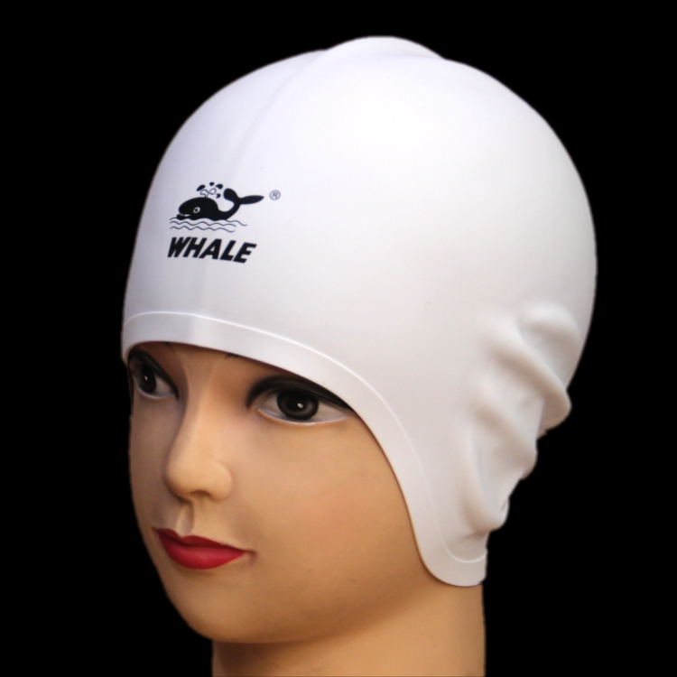 护耳泳帽 鲸鱼3D立体加大舒适男女长发防水硅胶游泳帽 无毒无味