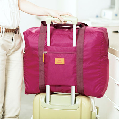 折叠旅行购物袋 手提行李包 防水大容量行李包可固定于行李箱拉杆