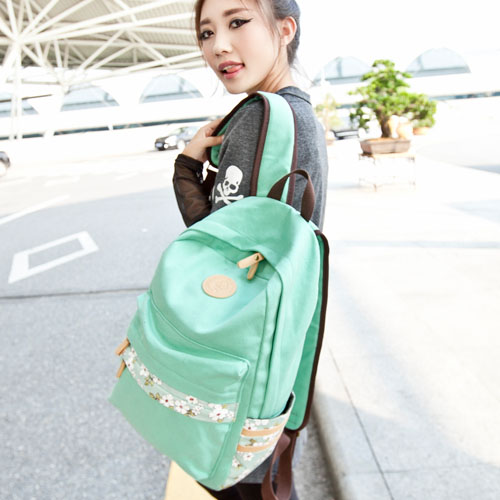 韩版女包2014新款帆布背包双肩包潮男女学院风中学生书包旅行包包