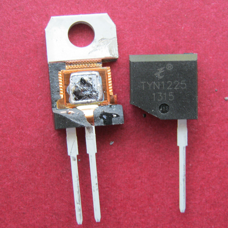 单向可控硅 台湾原装进口1100V大芯片 TYN1225 阻值100欧左右25A