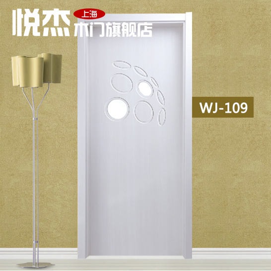白色简约风格烤漆木门套装门室内门上海包安装特价厂家直销WJ-109