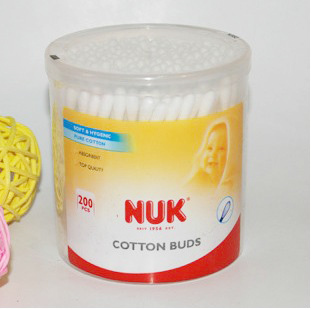 NUK棉签婴儿专用清洁棉签棉棒棉花棒清洁耳垢盒装200支40.251.703