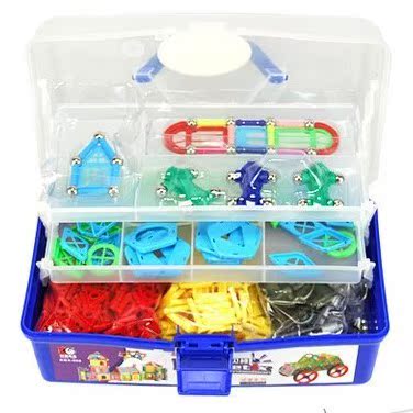 正品科博磁力棒888件 儿童益智玩具5岁以上3-7岁8岁建构磁性积木