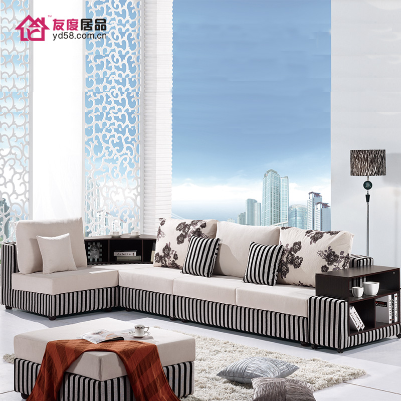 2014新款布艺沙发组合现代简约 储物沙发三人沙发 小户型沙发家具