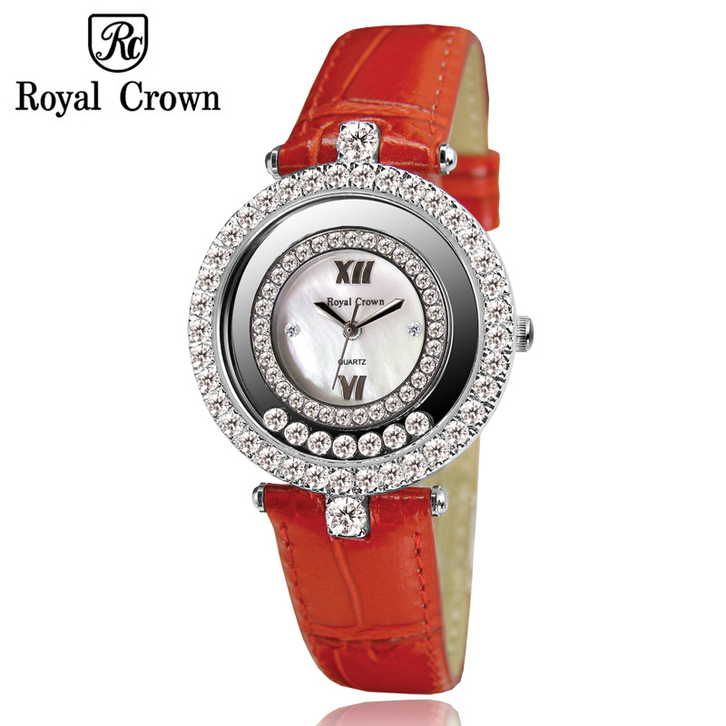 Royal Crown官方专卖店 萝亚克朗女表 皮带表 石英表 情侣表3628