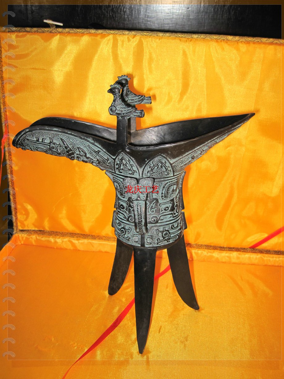 商霸王爵杯29cm 工艺品青铜器
