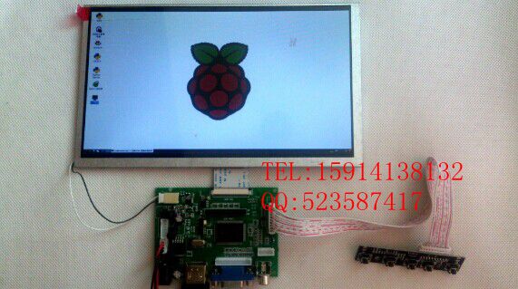 树莓派Raspberry Pi9寸数字液晶屏显示器套件HDMI+VGA+2AV1024600