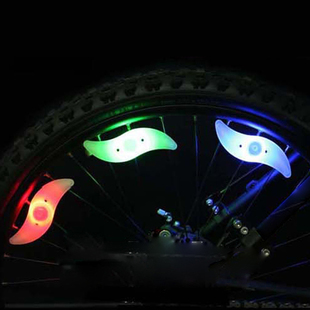 ONL钢丝灯山地车装饰灯风火轮辐条灯双面闪烁S型风火轮自行车装饰