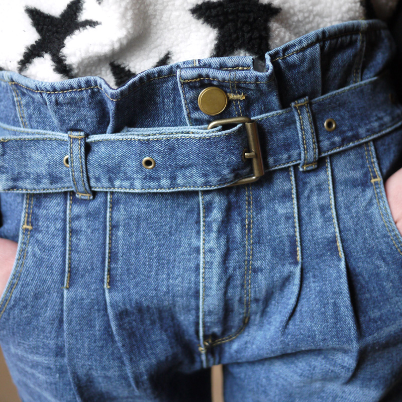 1782 韩国进口100%正品保证舒适牛仔休闲裤 个性小垮裤 时尚新品