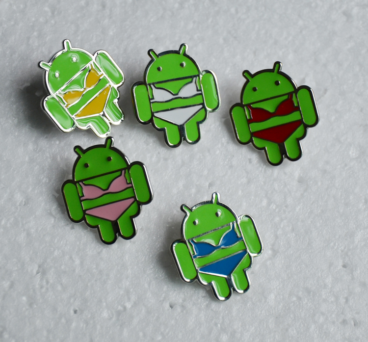 安卓机器人徽章 Android徽章 安卓比基尼徽章