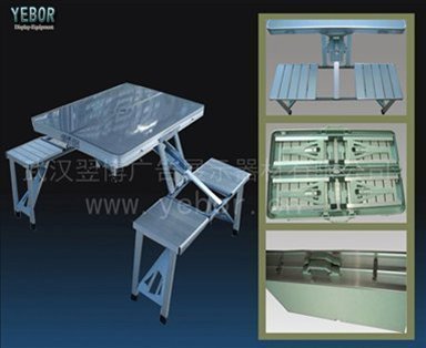 【出口品质】铝合金可折叠连体桌椅