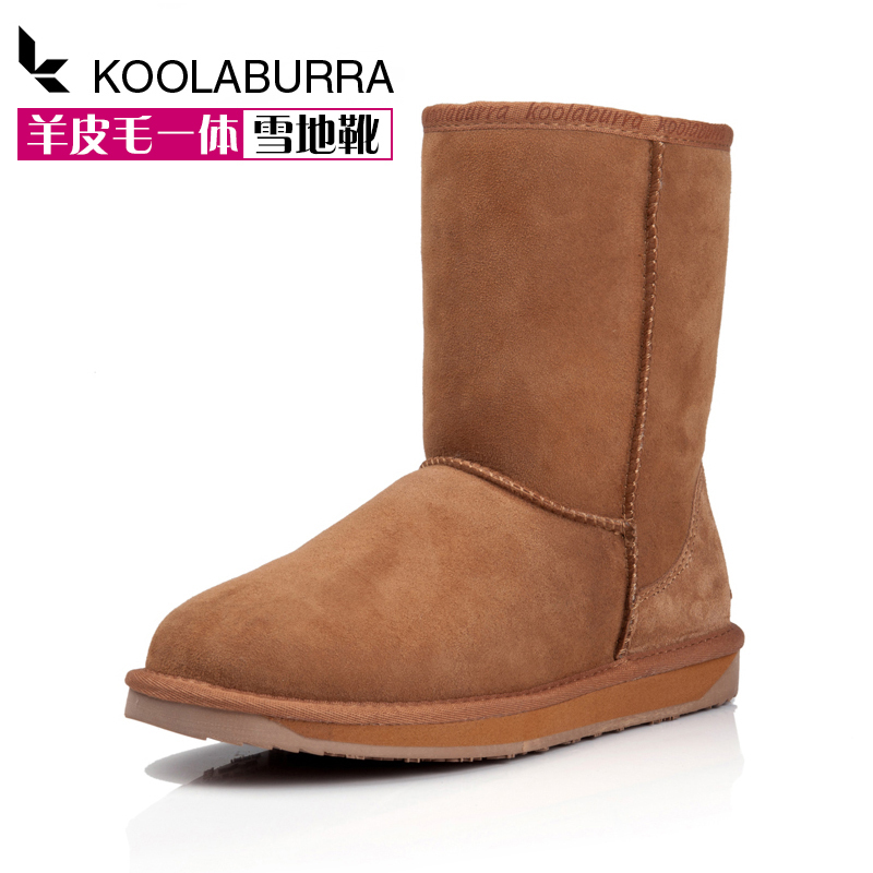 koolaburra2015冬季靴 新款雪地靴女靴子 羊皮毛一体中筒靴羊毛靴