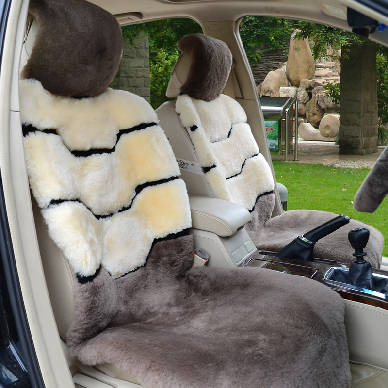 2015新款秋冬季纯羊毛坐垫羊剪绒短毛皮毛一体通用汽车座垫套YM03