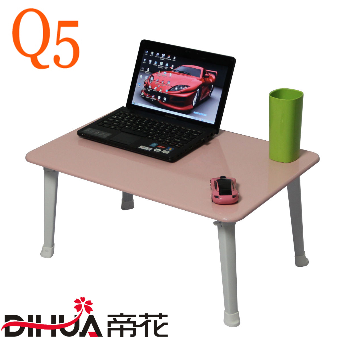 帝花 Q5黑笔记本电脑桌 床上电脑桌 床上折叠电脑台 学生桌小桌子
