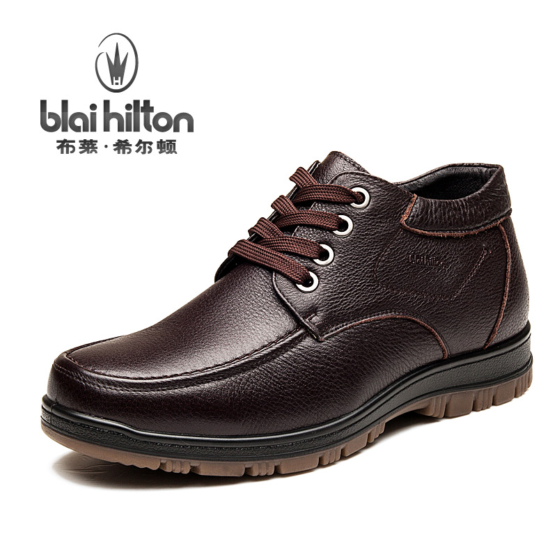 布莱希尔顿男士经典商务皮鞋休闲潮流时尚低帮男鞋简约舒适牛皮鞋