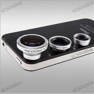 广角+超微距+180°鱼眼 iphone4s 5C 三星小米万能三合一手机镜头