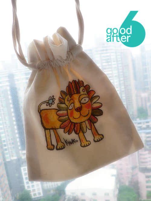 泰国进口原创手绘包包/动物化妆杂物麻布袋/潮女森女友圣诞礼物