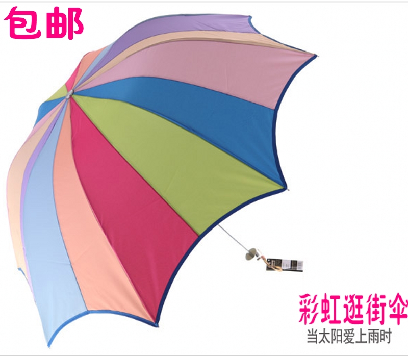 包邮 正品天堂伞宝丽姿拱形公主彩虹伞银胶防紫外线遮阳伞晴雨伞