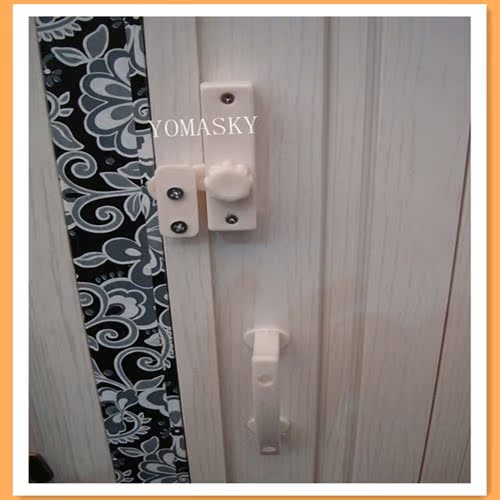 PVC折叠门挂钩锁 塑胶挂锁 只搭配带透光片款式，其他不配套