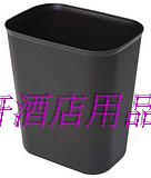 方形阻燃桶 阻燃塑料垃圾桶家用垃圾筒客房垃圾桶 8L灰黑色米白色