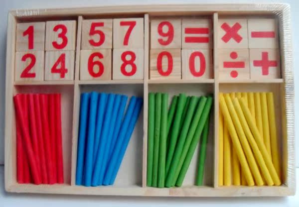 木制玩具圆形数字棒组合 数数棒 算术棒儿童早教益智玩具学习数学