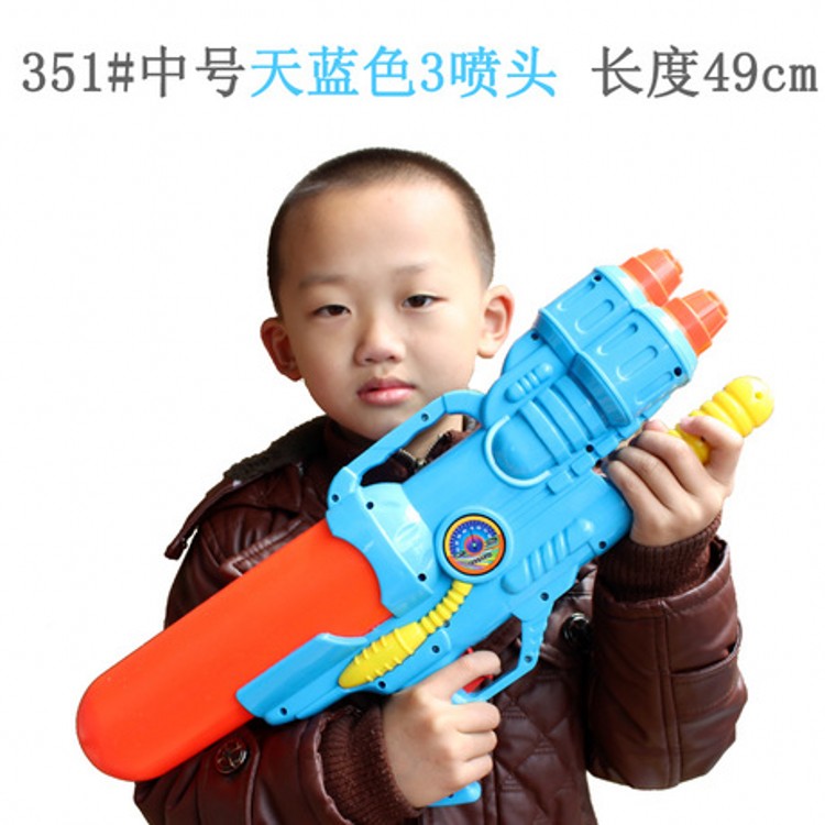 海业儿童玩具水枪 抽拉式特大号 沙滩塑料压力双头水枪玩具批发