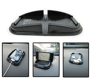 汽车防滑垫 可爱超强硅胶多功能置物盒 车用大号手机防滑垫