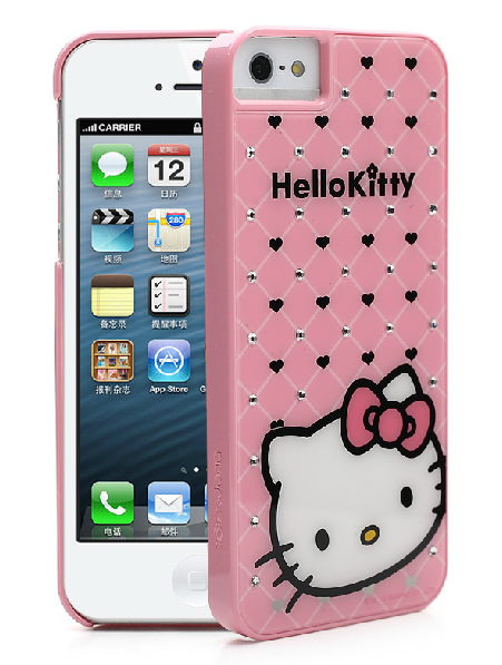 Hello kitty正品iphone5s手机壳苹果5s保护套凯蒂猫iphone5外壳钻